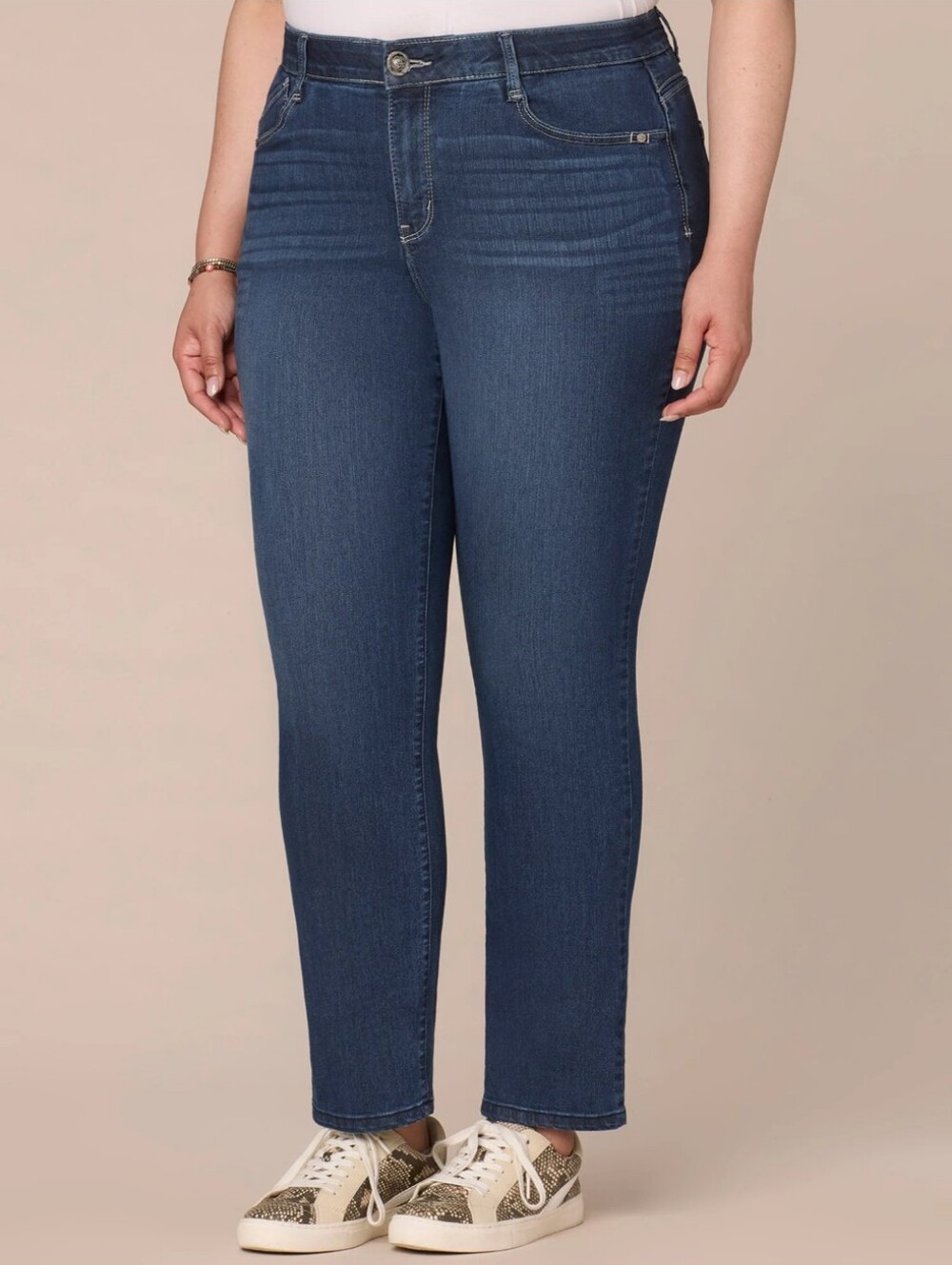 Democracy "Ab"solution High Rise Straight Leg Plus Size Indigo Jeans- 18W